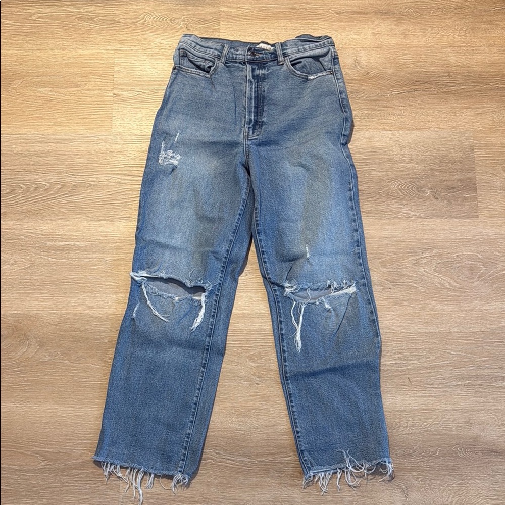 Classic Blue Distressed Women's Jeans